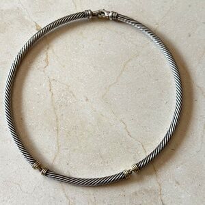 David Yurman Sterling Silver Two Tone Necklace